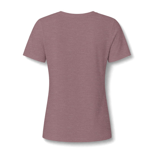 Raveneyes Floral V-Neck Tee — Women's Relaxed Heather