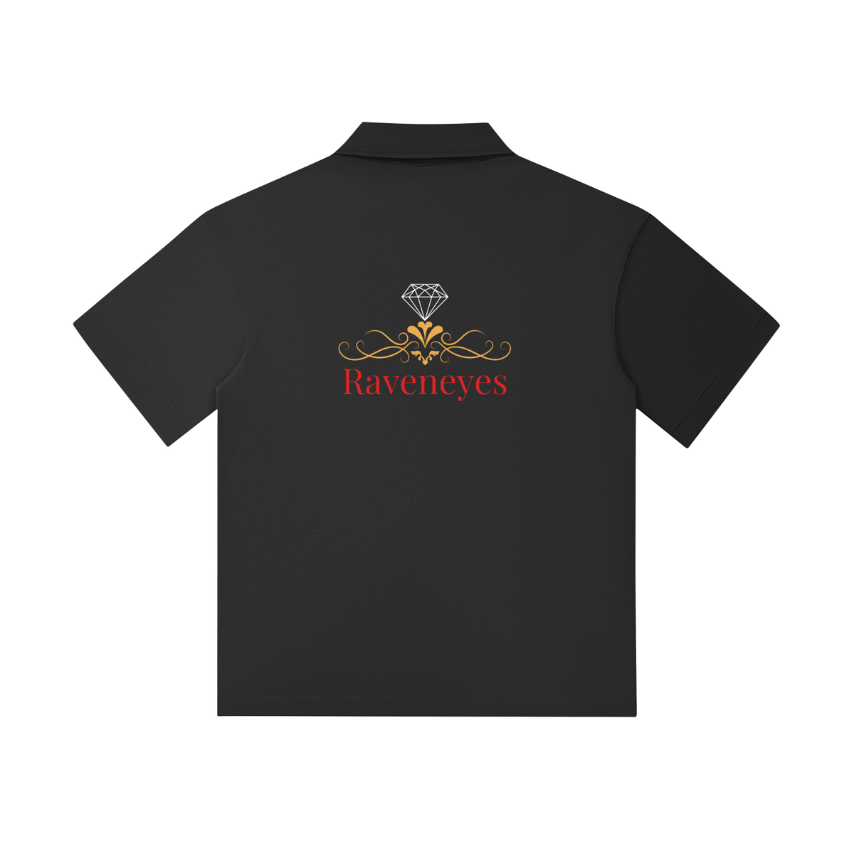 Raveneyes-Drop Shoulder Short-Sleeve Polo