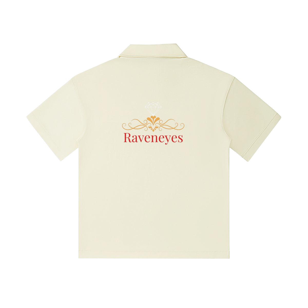 Raveneyes-Drop Shoulder Short-Sleeve Polo