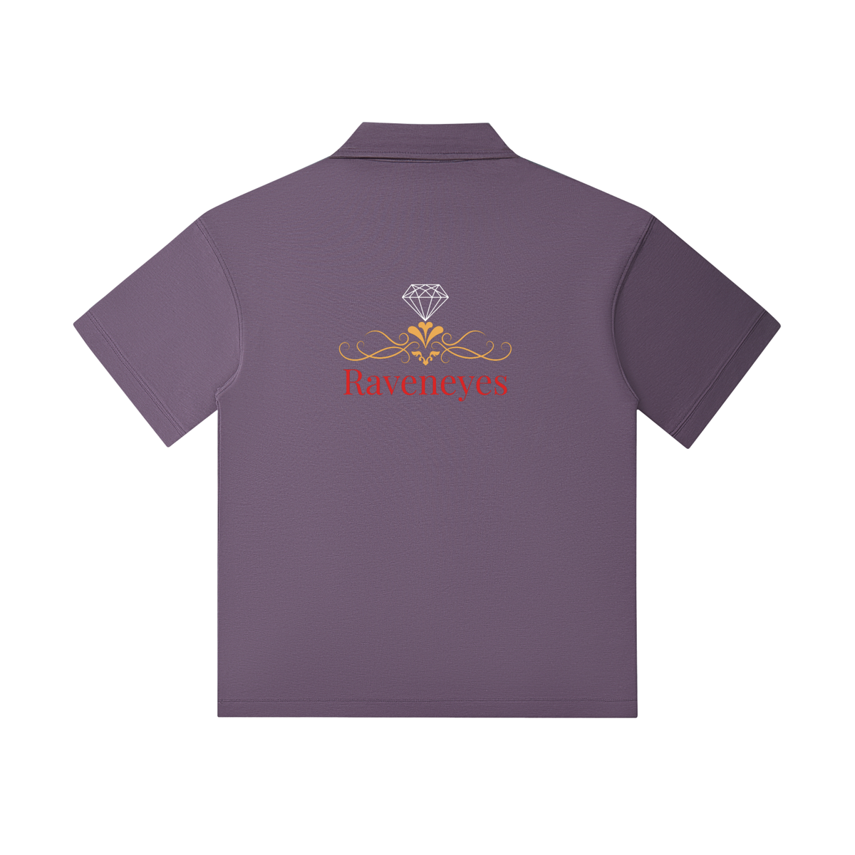 Raveneyes-Drop Shoulder Short-Sleeve Polo