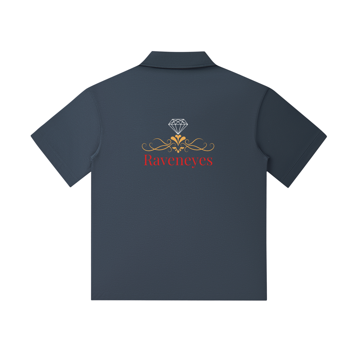 Raveneyes-Drop Shoulder Short-Sleeve Polo
